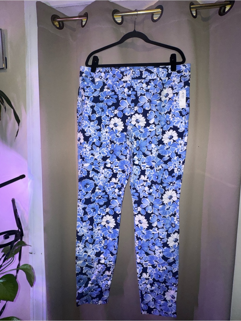 Floral Blue Pants